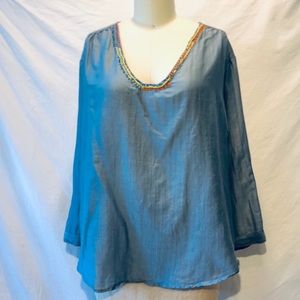 🔆FREE with bundle❤️ Snapdragon silk tunic.